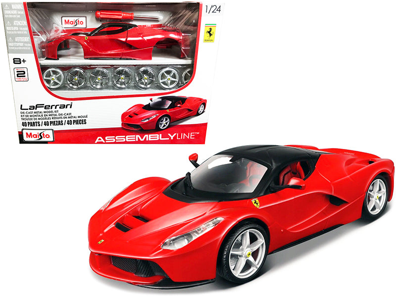 Model Kit Ferrari LaFerrari Red with Black Top (Skill 2) Assembly Line ...