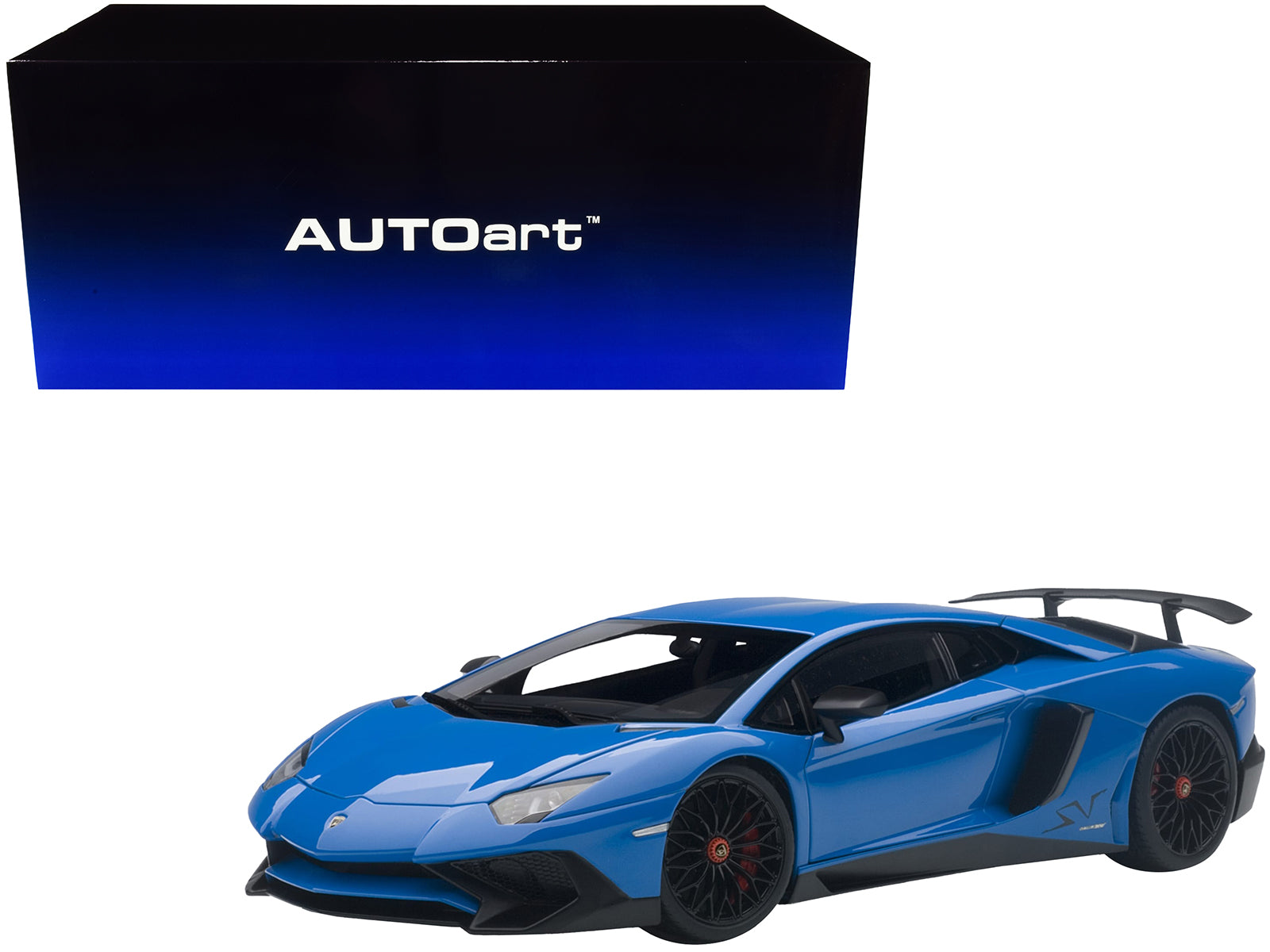 Lamborghini Aventador LP750-4 SV Blue Le Mans 1/18 Model Car by Autoart ...