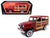 1955 Willys Jeep Station Wagon Burgundy 1/18 Diecast Model
